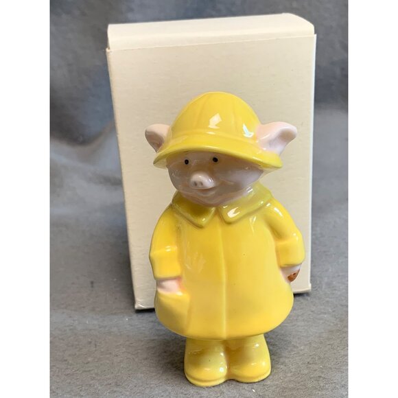 Danbury Mint Piggies Collection Sow-Wester Porcelain Pig Figurine 1980s - Picture 11 of 11